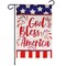 G128 Garden Flag God Bless America USA Flag Accent | 12x18 Inch | Printed Blockout Polyester - Patriotic Decoration